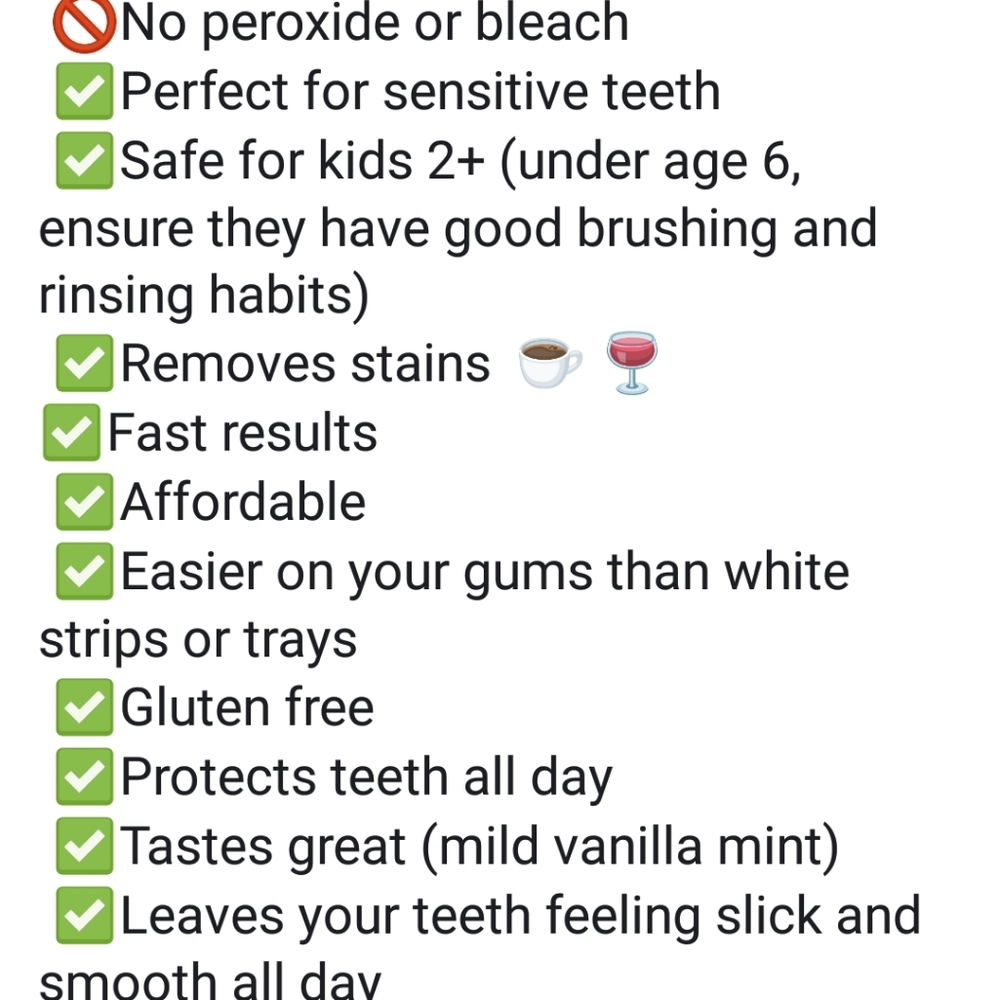 New Whitening toothpaste $25 each